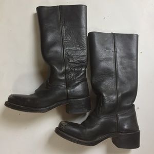 Authentic FRYE Black Campus Leather Boot - Size 7